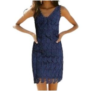Lilly Pulitzer Reeve Dress — True Navy "Truly Sailboat" Lace‎ Shift Size 2